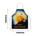 thumbnail image 3 of B Fun Halloween Apron Costume Kitchen Apron Work Clothes Protective Cover Smock With Pocket Linen Fabric Thick Durable Easy Wash Quick Dry Breathable Mood For Cooking Baking Party Size 26., 3 of 6