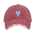 thumbnail image 1 of Gorra de béisbol con parte superior suave y ajustable con forma de corazón y agujero retro para mujer, de 54 a 60 cm de circunferencia, con ala ancha, 1 of 5