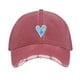thumbnail image 1 of Gorra de béisbol con parte superior suave y ajustable con forma de corazón y agujero retro para mujer, de 54 a 60 cm de circunferencia, con ala ancha, 1 of 5