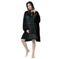 thumbnail image 2 of Wearable Blanket Hoodie, Oversized Sherpa Fleece Sweatshirt Blanket with Giant Hood Pocket and Sleeves for Adult, Warm & Cozy Grey Blanket, 2 of 6