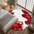 thumbnail image 3 of Valentine's Day Washable Area Rug&nbsp;3 ft Romantic Watercolor Bright Red Love Heart Balloons Soft Round&nbsp;Rugs for Living Room, Non Slip Carpet for Bedroom&nbsp;Entryway Dining Room, 3 of 9