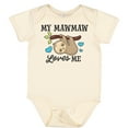 thumbnail image 3 of Inktastic My Mawmaw Loves Me with Sloth and Hearts Boys or Girls Baby Bodysuit, 3 of 5