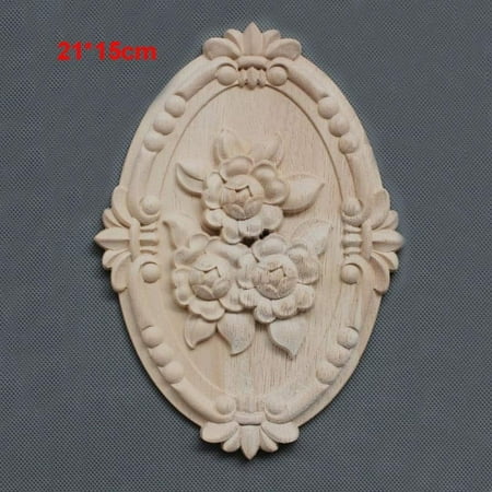 

Retro Wood Ornament Applique Carving Ornament for Cabinet Door Furniture Decorat