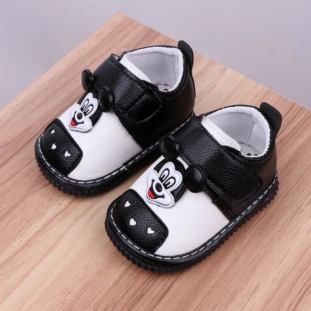 Zapatos casuales de bebé de Disney 6-12 meses niños niñas Mickey mouse zapatos de bebé fondo suave infantil un año de edad solo shoes17-Insole 12,5 CM Gao Jinjia LED