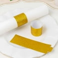 thumbnail image 2 of Efavormart 50 Pack Gold Glitter Paper Napkin Rings, Disposable Napkin Holders - 1.5", 2 of 5