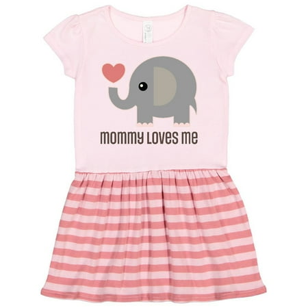 

Inktastic Mommy Loves Me elephant Gift Toddler Girl Dress