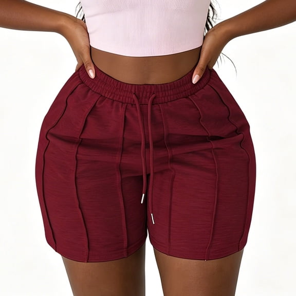 Uobin Women's Sweat Shorts Plus Size Lounge Athletic Drawstring High Waisted Trendy Summer Shorts with Pockets