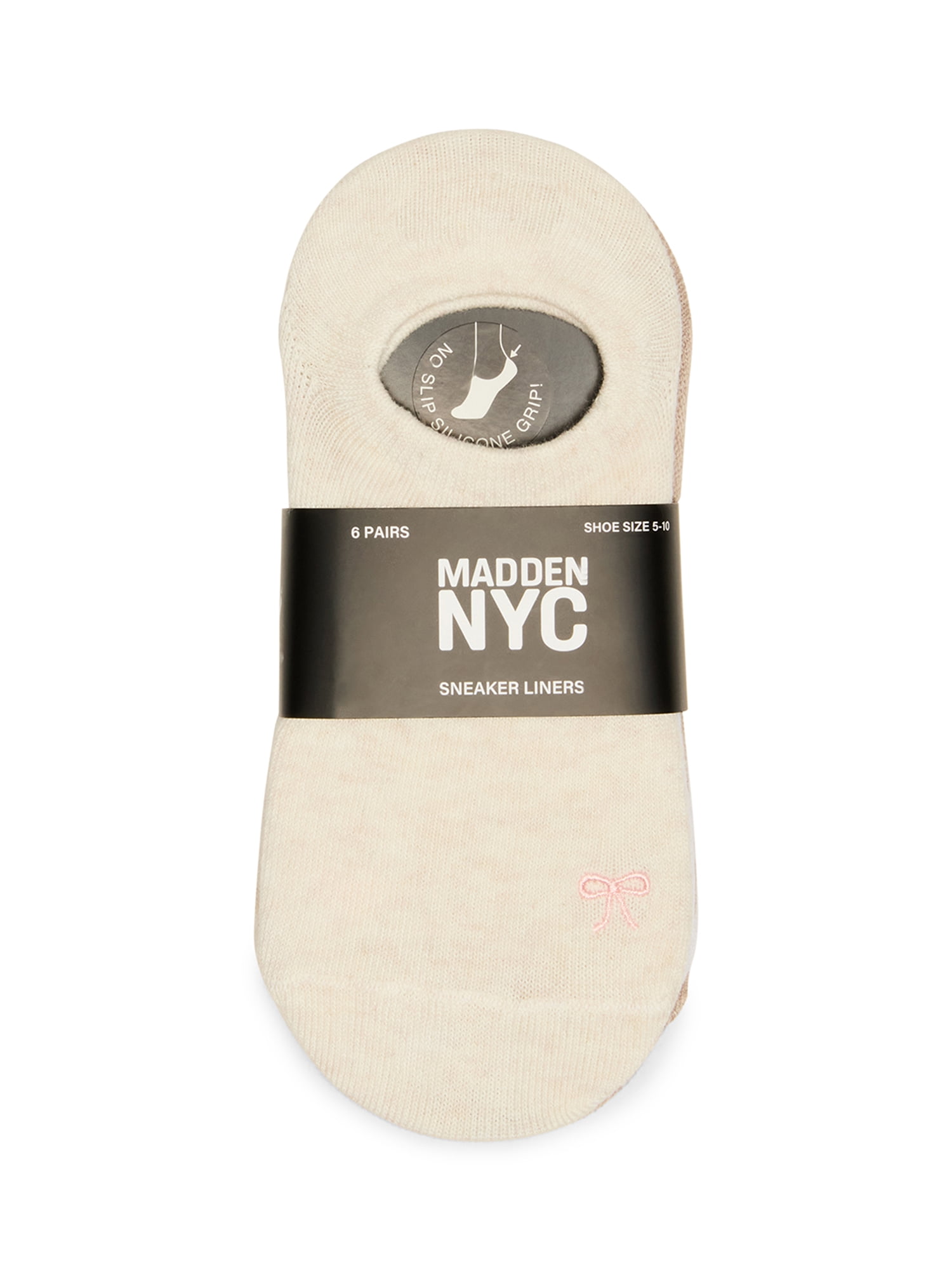 Madden NYC Women's Sneaker Liners, 6-Pack, Fits Shoe Size 5-10