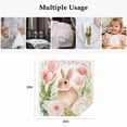 thumbnail image 5 of Easter Bunny Cloth Napkins, Pink Tulip Flowers Spring Leaves Rustic Botanical Washable and Reusable Dinner Napkins Set of 6, Table Napkin for Kitchen Party Birthday Wedding Hotel Housewarming 20"x20", 5 of 9
