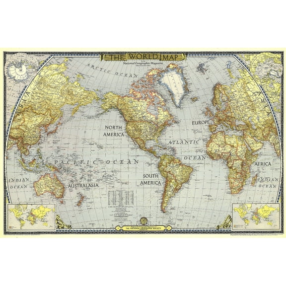 World Map V CANVAS OR PRINT WALL ART
