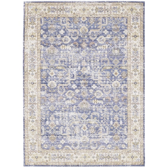 Amer Rugs Century Navy Bordered Area Rug 7'10"x10'6"