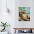 thumbnail image 2 of Creowell Bear Beach Summer Canvas Prints Wall Art Home Decor 16x20in, 2 of 5