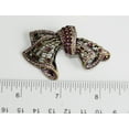 thumbnail image 4 of Vintage Purple Crystal Bowe Brooch Antique Beauty Bow Brooch Pin Rhinestone Statement Purple Ribbon Brooch, 4 of 8