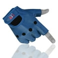 thumbnail image 3 of Men's Leather Driving Gloves Fingerless Bus Driver Gloves Vegan Pu Leather Half Finger Fashion Classic Gloves New Navy-XL, 3 of 5