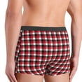 thumbnail image 4 of Men's Boxer Briefs, red black buffalo plaid Soft Comfy Mens Underwear Boxer Briefs Breathable With Widen Waist, 4 of 7