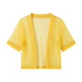 thumbnail image 2 of Sheer Cardigan for Women Short Sleeve Open Front Lightweight Mesh Bolero Shrug Cropped Cardigans Coverup Summer Tops, 2 of 5