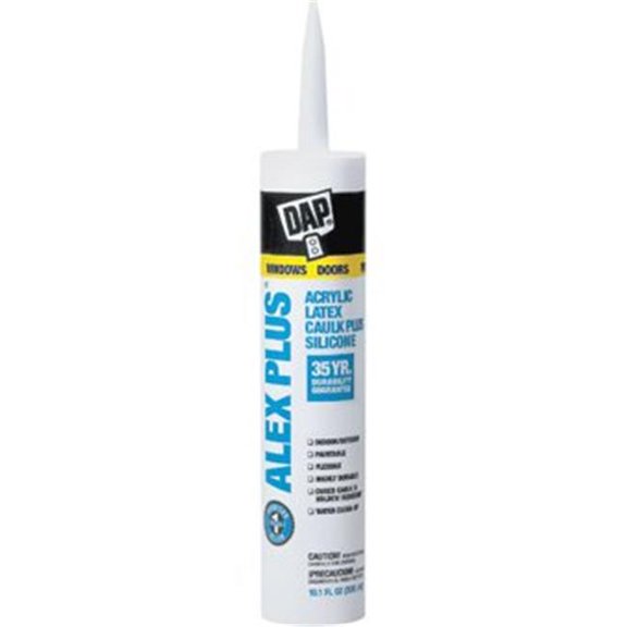 Dap 802-18103 Alex Plus Caulk Silicone, White - 10.1 fl. oz.