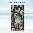 thumbnail image 3 of PHYHOO Watercolor Rabbit Pattern with Flowers Beach Towels Watercolor Easter Rabbit Bunny Bath Shower Towel Microfiber Sand Free Thin Quick Fast Dry Super Absorbent 30x60in, 3 of 8