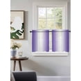 thumbnail image 3 of Purple Ombre Tier Curtains 36 Inch Length,Sheer Curtains for Bedroom Living Room Window Purple White Gradient Modern Abstract Art Small Half Window Kitchen Curtains & Drapes 27.5"x36" 2 Panels, 3 of 6