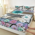 thumbnail image 3 of Castle Fairy Teenagers Butterfly Flower 4pcs Bed Sheets,Rustic Vintage King Sheets,Lodge Cabin Super Cozy Sheet Set,Lightweight Room Decor, 3 of 7