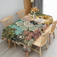 thumbnail image 6 of Rectangle Table Cloth, Waterproof Heavy Duty Vinyl Tablecloths, Wipeable Washable Table Cover Floral Rustic Seasonal Table Cover for Party Picnic Dinner Decor (Boho, 60" X 120"), 6 of 7