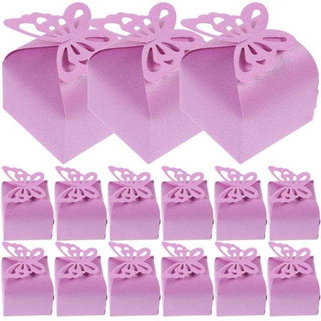 50 cajas de papel para recuerdos con diseño de mariposas, ideal para decorar fiestas de baby shower.