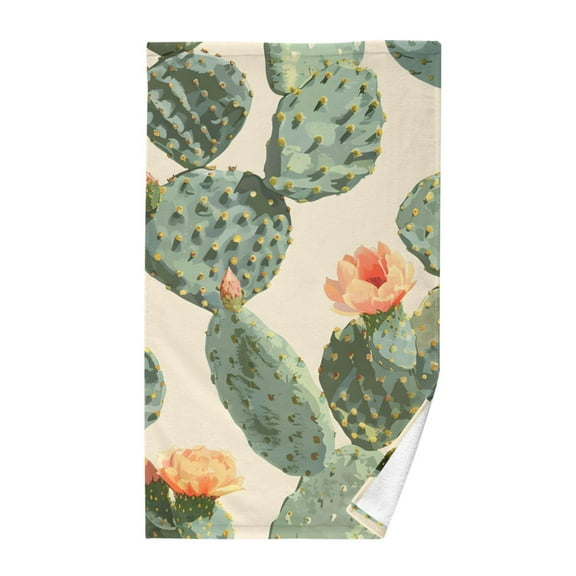 Cactus Green Cotton Face Towels Absorbent Hand Towel Soft Bathroom Towel for Kitchen Hotel Decoration