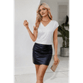 thumbnail image 4 of Tops de Corta con Lentejuelas y Cuello en V para Mujer, Camiseta Sin Mangas Elástica Brillante, Color L, 4 of 9