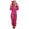 thumbnail image 2 of Bpxiofoy Nightgowns for Women Womens Pajama Sets Artificial Wool Long Sleeve Pajamas Zipper Hooded Pajamas Warm Rompe Cute Ears Sleepwear Womens Loungewear Set Rompers for Women Hot Pink Xxl, 2 of 8