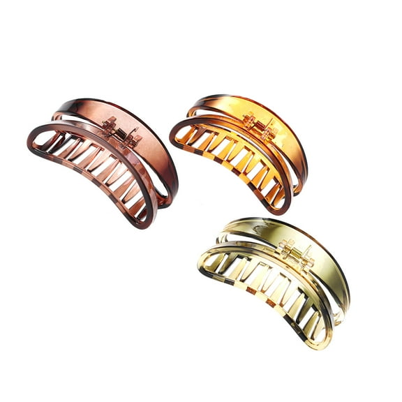 Luxshiny 3 Pcs Hair Pins Clips for Women Hair Accessories Brown