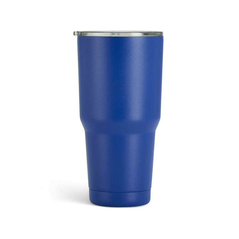 MakerFlo 30 oz, 25 Pack Powder Coated Tumbler, Stainless Steel Insulated Tumbler, Blue