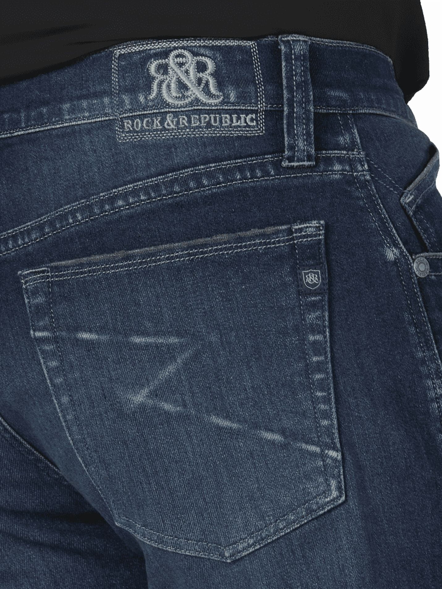 Rock & Republic Men's Relaxed Straight Leg Jean with Ultra Comfort Denim