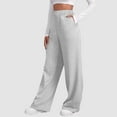 thumbnail image 2 of Lixiuxyad Wide Leg Sweatpants Women Sweat Pants Fall Clothes Teen Girl Baggy Jogger Sweatpant with Pockets Gray, 2 of 6