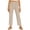 Khaki, variant on Women's Checkered Straight Leg Pants - Elastic Waist Casual Trousers, Loose Fit Plaid Pattern for Daily Wear,Red M