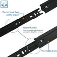 thumbnail image 5 of VADANIA VA1245 Drawer Slide, Chrome, Ball Bearing 3 Folds Full Extension, Side Mount, 100 Lb Load Capacity, 5 Pairs, 5 of 8