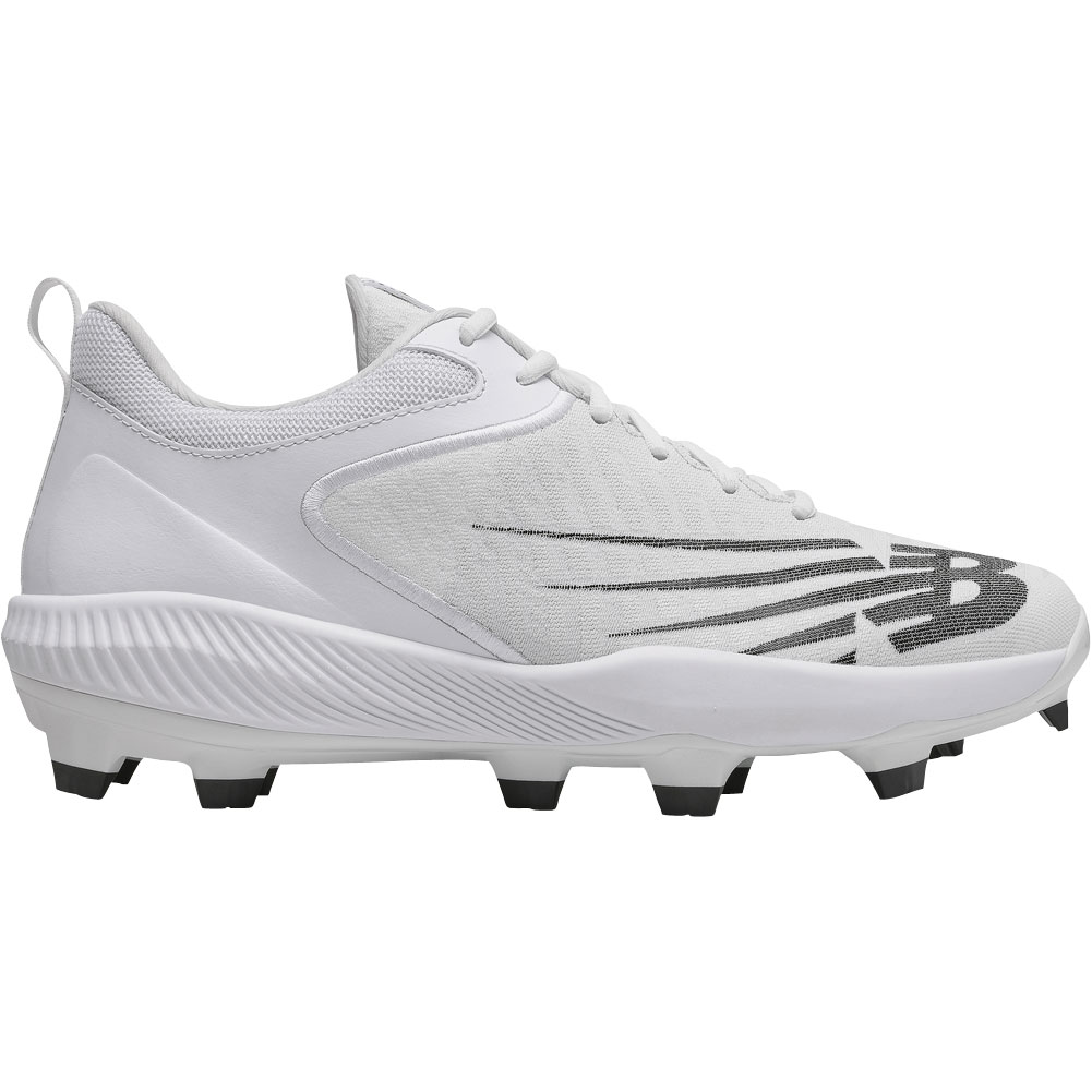 New Balance 4040V6 Men's Low Molded Baseball Cleats White/Black photo 2