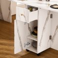 thumbnail image 6 of Multifunctional Folding Dining Table with Wall-Mounted Sideboard and Storage for Small Apartments, White, 6 of 10