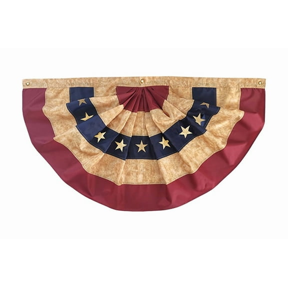 Briarwood Lane Tea Stained Patriotic Bunting 36" x 18"