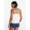 thumbnail image 3 of No Boundaries Shell Babydoll Cami Top, Women's XXS-XXL, 3 of 5