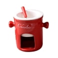thumbnail image 3 of Fondue de Chocolate de Porcelana Tazas de Porcelana para Fundidor de Chocolate de Queso 280ml para rojo, 3 of 9