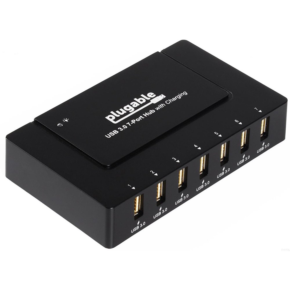 Plugable USB Hub with Charging USB 3.0, 7Port, 60W