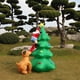 thumbnail image 4 of Papá Noel inflable navideño de 1,8 m y 6 pies que trepa al árbol perseguido por un perro, decoración para jardín y patio, decoración para exteriores, 4 of 4