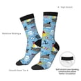 thumbnail image 4 of Fuzoiu Pirate Marine Animals Print Athletic Crew Socks for Men & Women,Casual Crew Socks,Above Ankle Crew Socks for Business, Casual, 4 of 6