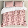 thumbnail image 1 of Abstract Duvet Cover Set Queen Size, Repetitive Colorful Flowers Origami Illustration on Pastel Background, Decorative 3 Piece Bedding Set with 2 Pillow Shams, Ivory and Multicolor, by Ambesonne, 1 of 3