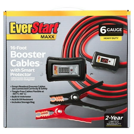 Jumper Cables ON SALE At Walmart! Everstart Maxx 16-Foot 6-Gauge Heavy Duty Booster Cables With Smart Protector