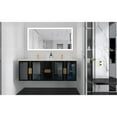thumbnail image 5 of Rosario 60" Wood Floating Vanity Base w/ Glass Facade in Matte Blue, 5 of 6