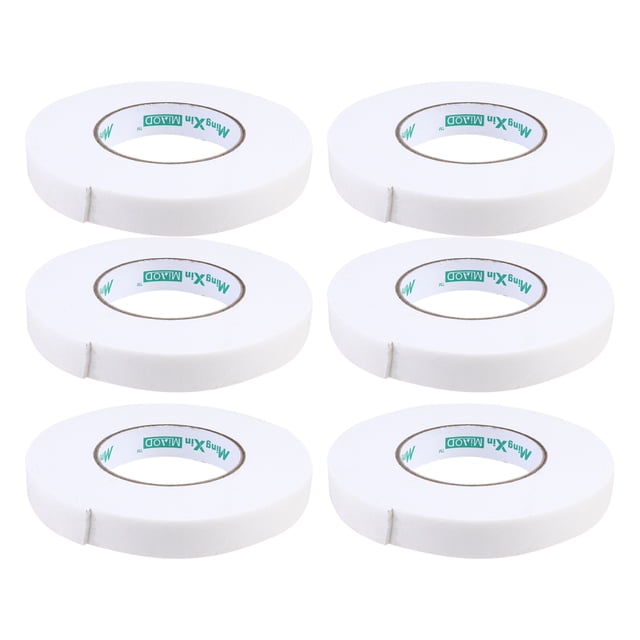 6 rollos de cinta adhesiva de doble cara práctica y útil para sellar puertas y ventanas en casa o en la oficina (1 cm de ancho).