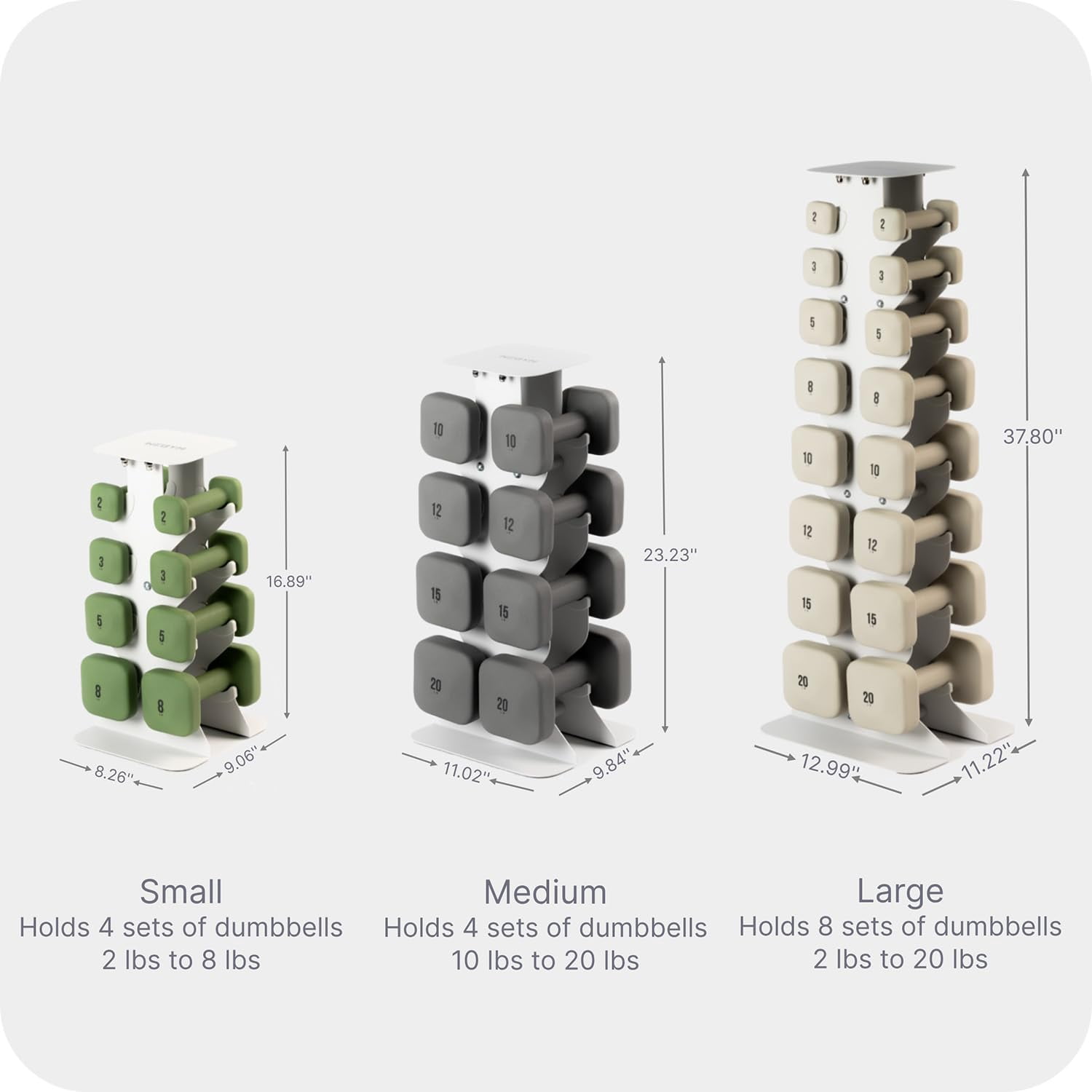 Dumbbell Racks  Space Saving Solution Sturdy Cast Iron Home Workout Storage Heavy Weights Bearing Strength