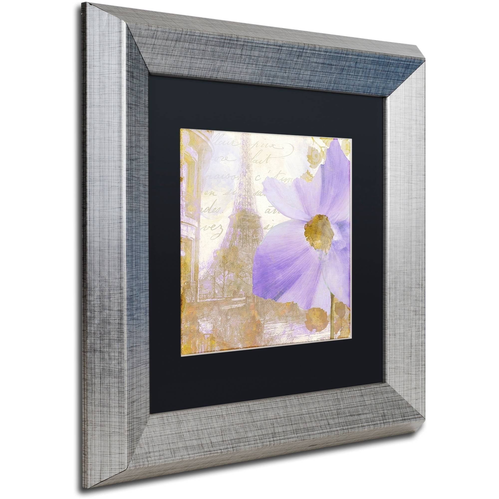Trademark Fine Art "Purple Paris I" Canvas Art by Color Bakery Black Matte, Silver Frame