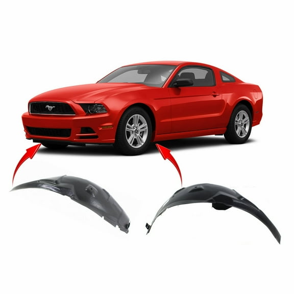 DCP Set of 2 Fender Liners for Ford Mustang 2010-2014 FO1248141 FO1249141 AR3Z16103A